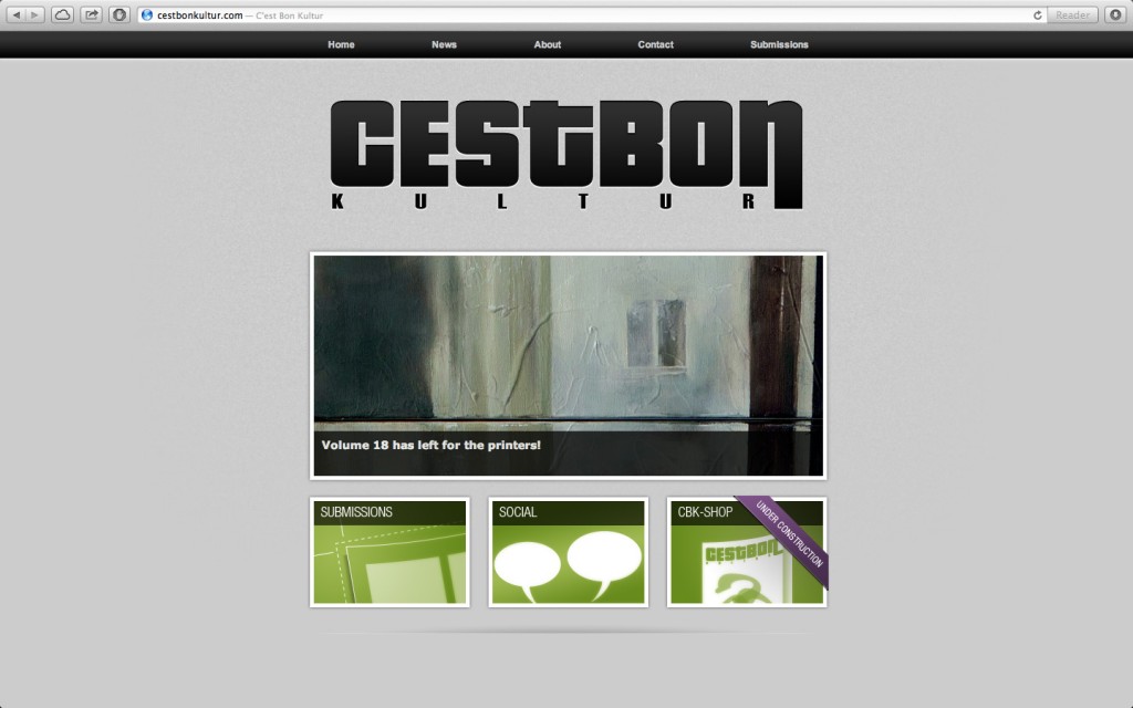 Cest Bon Kultur website - Design by Martin Flink